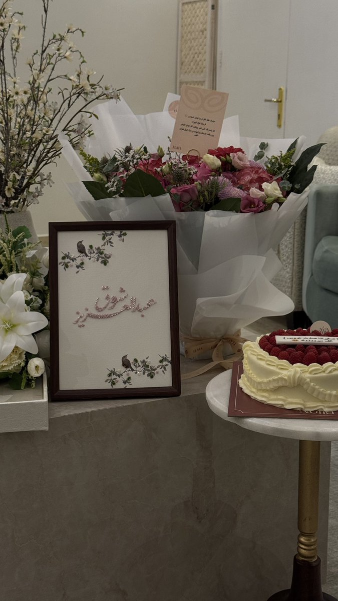 onlyShouq9's tweet photo. 22 September 

{وَمِنْ آيَاتِهِ أَنْ خَلَقَ لَكُم مِّنْ أَنفُسِكُمْ أَزْوَاجًا}

الحمدلله الذي بنعمه تتم الصالحات
تم عقد قراني على من اختاره الله لي وألفته نفسي 
واستأنس بقربه قلبي, وارتضيته زوجًا وصديقًا لحياتي 🤍 https://t.co/G19M16UUxo