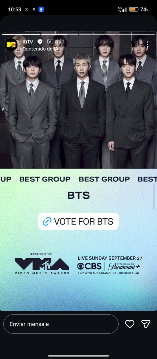 khtaeverse's tweet photo. LA QUE NO DEJE SU VOTO POR BTS, ES ANTI Y MULTI INUTIL QUE NO SE BAÑA 🫵🏻

📍https://t.co/NZNArM944b

VOTE FOR BTS ON VMA
#VoteForBTSonVMAs
#BTSBestGroupOnVMAs https://t.co/E1kfecy7Y9