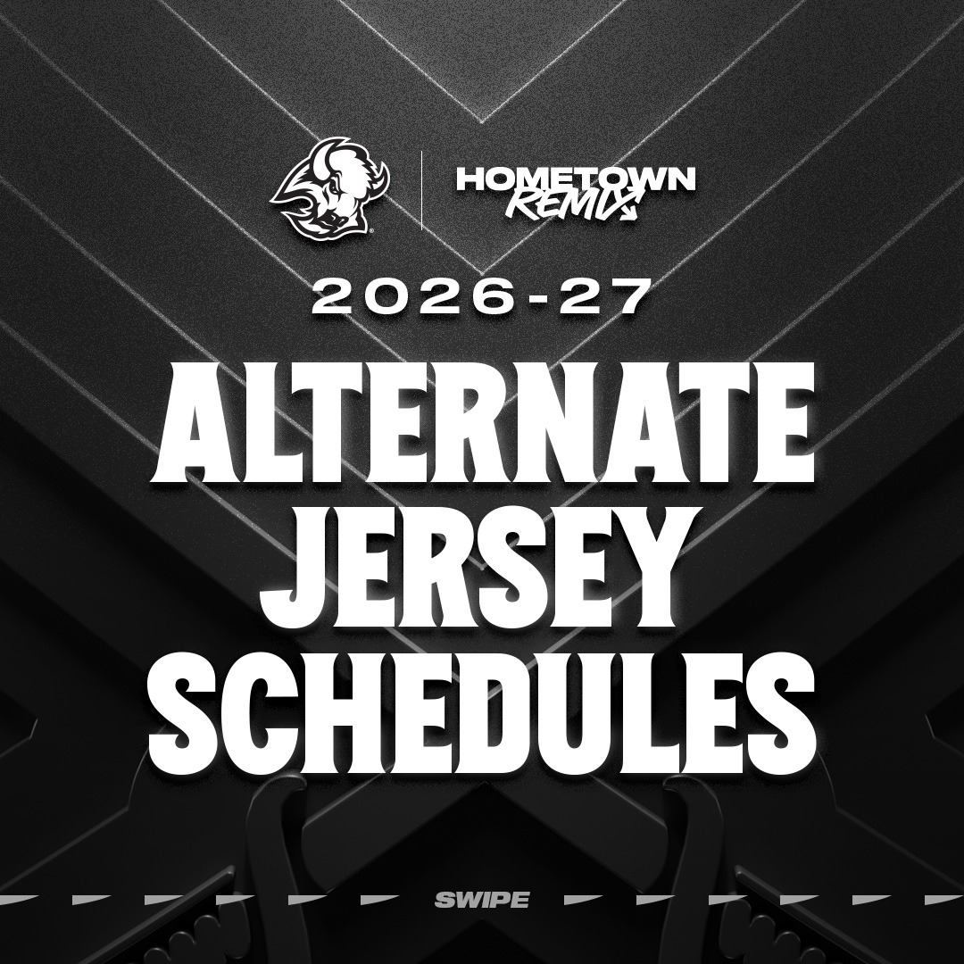 BuffaloSabres's tweet photo. Mark your calendar! 🗓️

Our alternate jersey schedule is here → https://t.co/zUCpANMpNp
