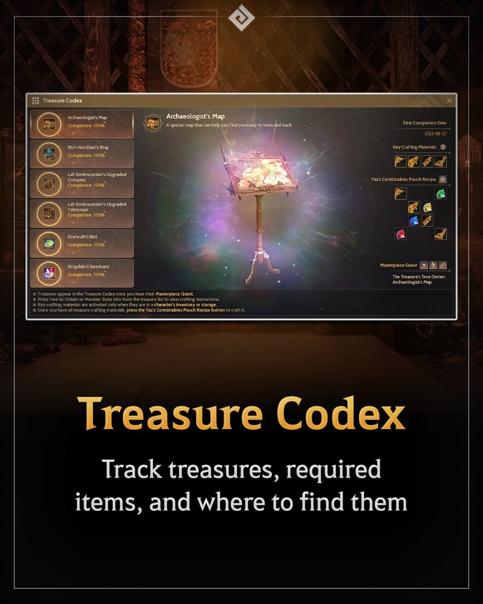 NewsBlackDesert's tweet photo. 📣 Here's what's new this week!

🐲 Hermesia Drop Rate Adjustments
💍 Treasure Codex
🚢 Ship &amp; Barter QoL
💛 Blessing of Agris

Read more in the patch notes 👇
https://t.co/T136zI1GA4 https://t.co/HrvsgOcMcQ