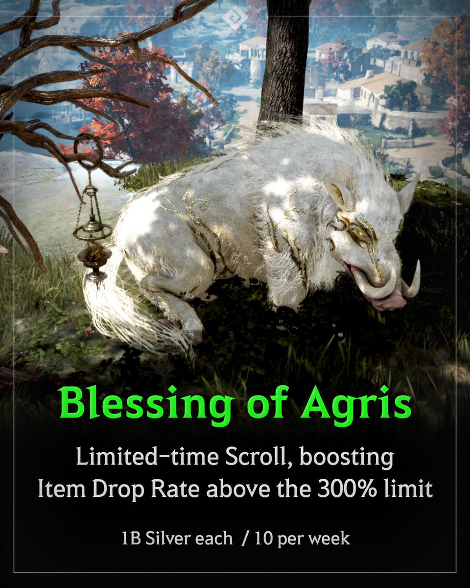 NewsBlackDesert's tweet photo. 📣 Here's what's new this week!

🐲 Hermesia Drop Rate Adjustments
💍 Treasure Codex
🚢 Ship &amp; Barter QoL
💛 Blessing of Agris

Read more in the patch notes 👇
https://t.co/T136zI1GA4 https://t.co/HrvsgOcMcQ