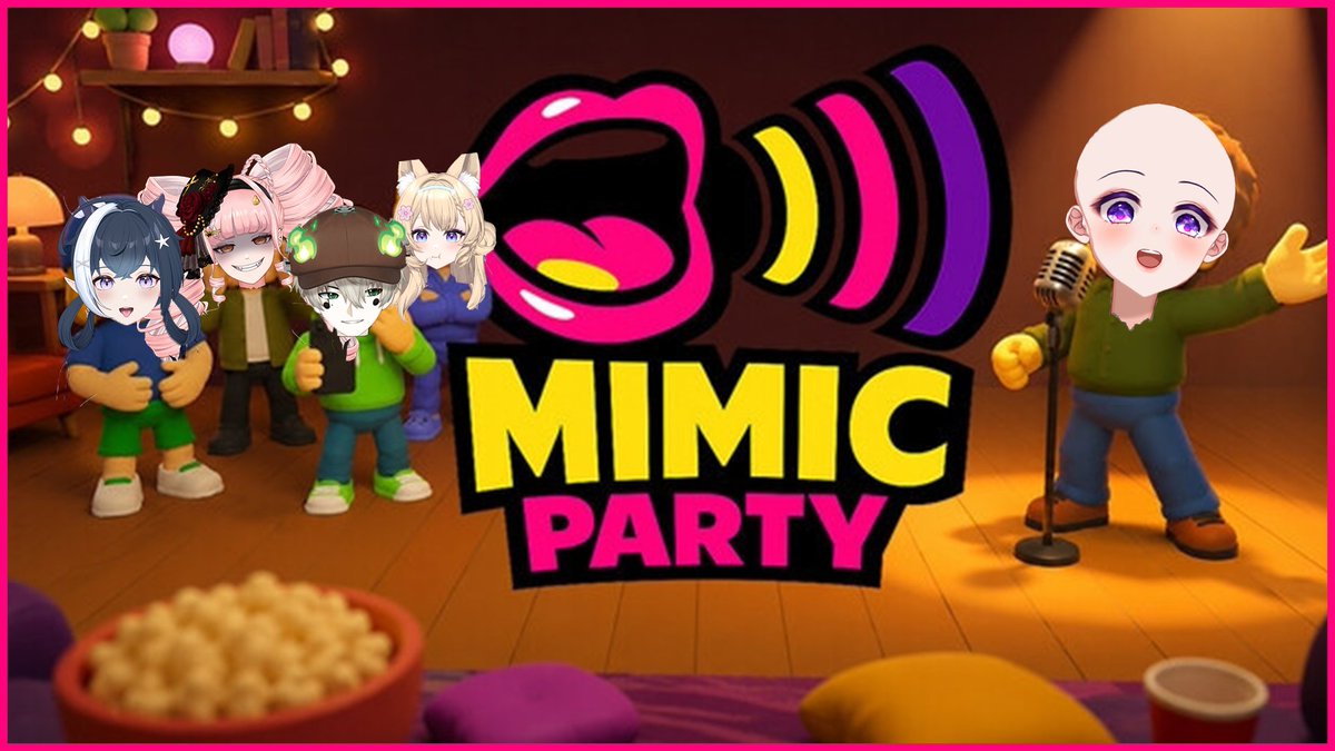 Hiwamariri's tweet photo. 🎤Mimic Party des fous!!! [20H]

Ce soir on se retrouve avec @pawa_chan @ManaRyuujin @shinyania @Sumashu pour des imitations désastreuses de sons 😂
 
⋆.࿔*:･✩ Twitch ✩･:*࿔.⋆ 
🌻https://t.co/R2N76ywANz https://t.co/j82yQpAXWx