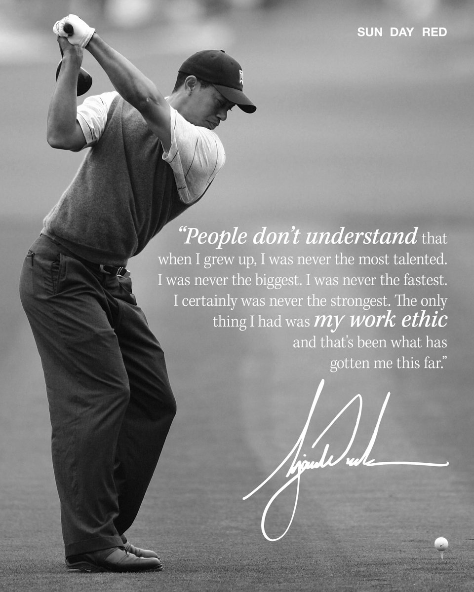 SunDayRed's tweet photo. Every day is a chance to show up, push your limits, and be better than you were before. #SunDayRed #TigerWoods https://t.co/ihTcEDiQGq