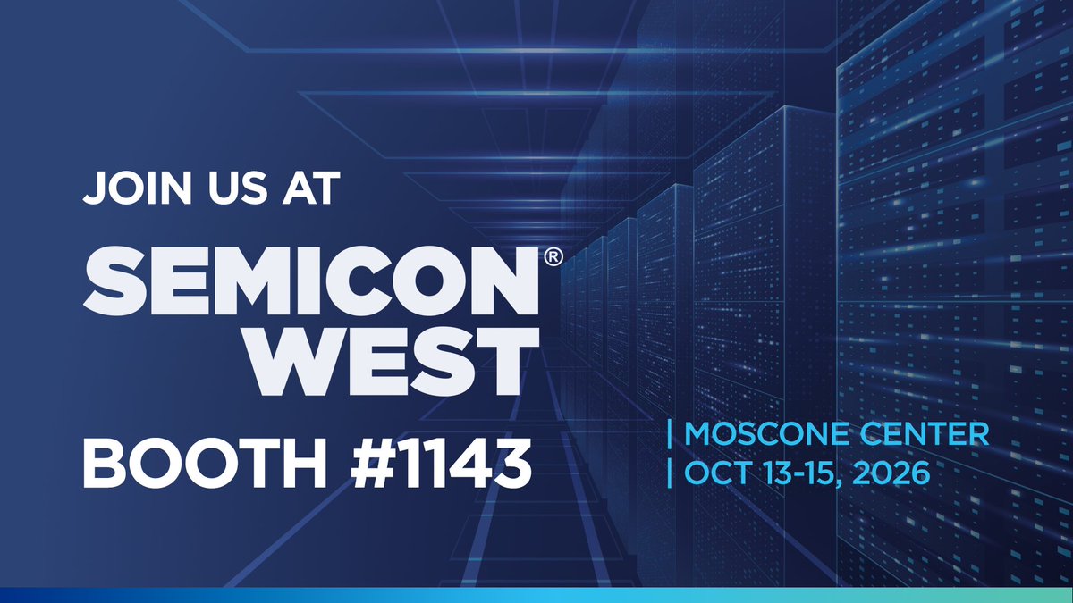 Teradyneinc's tweet photo. 🚀 Visit us at booth 1143 at SEMICON West
Teradyne delivers test and automation solutions from wafer to data center. Find us at SEMICON West to learn more about how our solutions are powering today’s AI infrastructure build-outs.

🔗 Register today: https://t.co/IgvWhb48GE https://t.co/n6TA5ibynH
