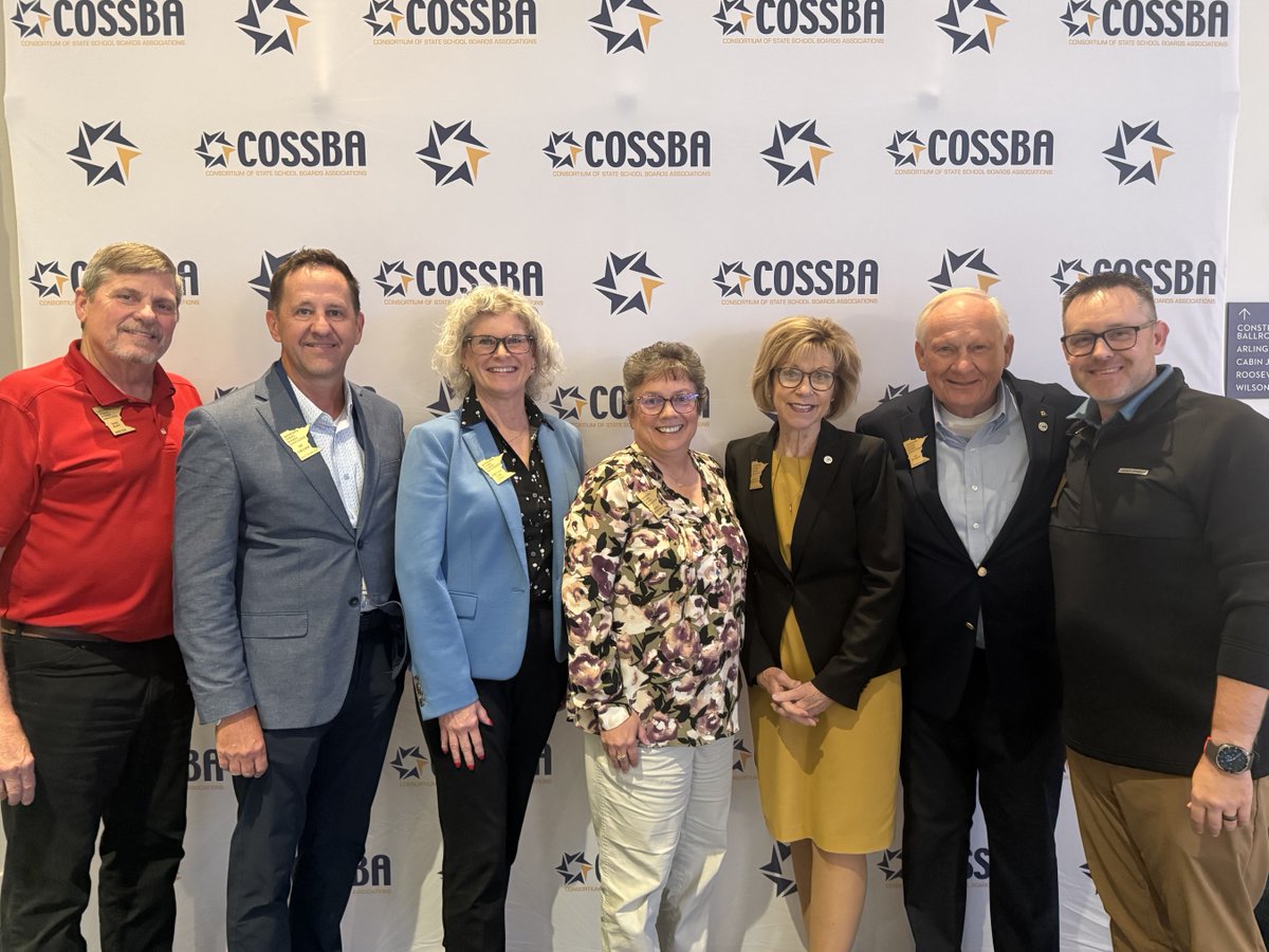 mnmsba's tweet photo. Thanks to MSBA’s delegation for making sure Minnesota is well represented at this week’s COSSBA Federal Advocacy Conference in Washington, D.C.! From left to right: MSBA Board Director Dave Klatt (Albert Lea School Board), MSBA Executive Director Kirk Schneidawind, MSBA staff member Kimberley Dunn Lewis, MSBA President Kristi Peterson (Shakopee School Board), MSBA Board Director Michelle Langenfeld (Anoka-Hennepin School Board), MSBA President-Elect Tim Riordan (Rock Ridge School Board), and MSBA Board Director Hunter Feldt (Watertown-Mayer School Board). 
#COSSBAFAC2026 #MSBA #Advocacy #MNPublicSchools