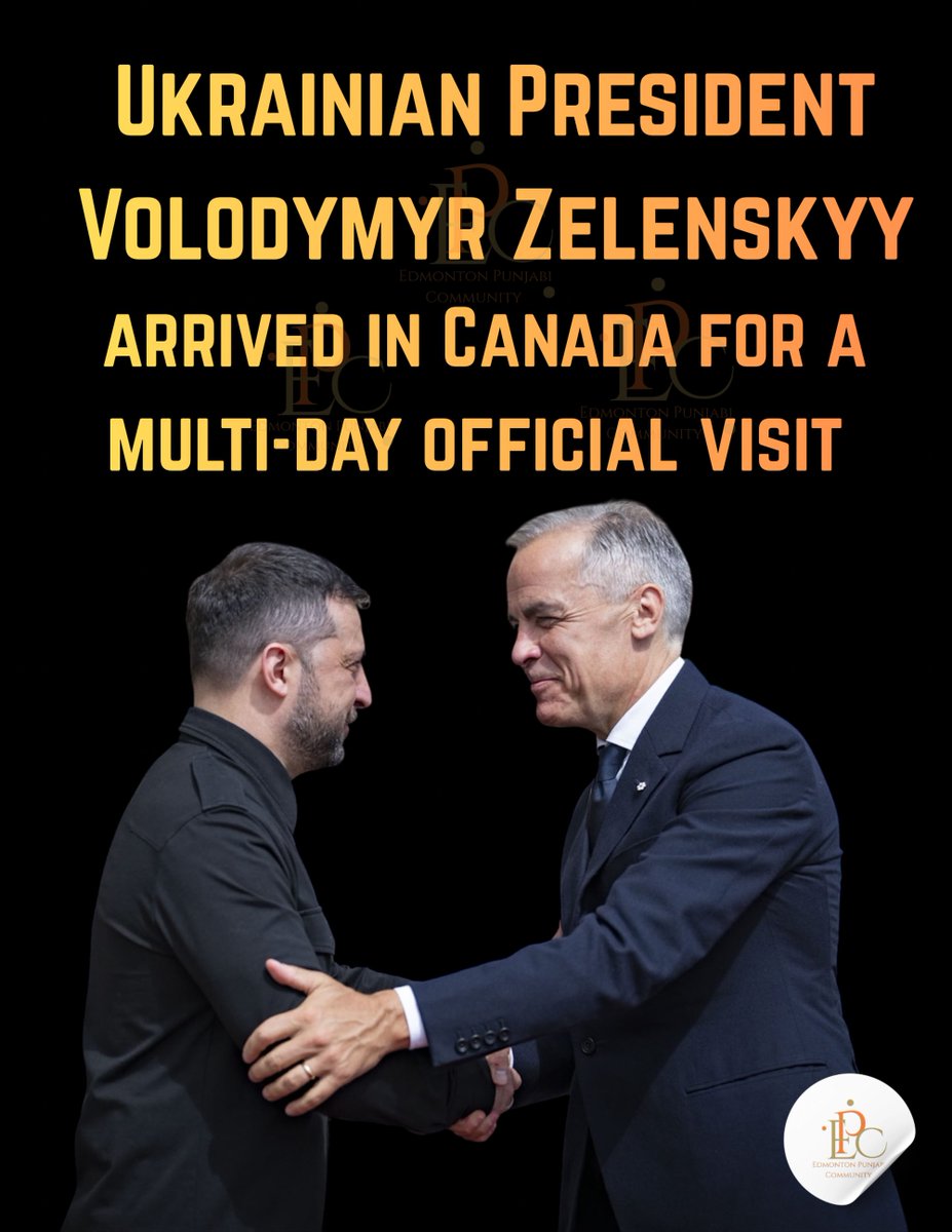 TishStegemann's tweet photo. Ukrainian President Volodymyr Zelenskyy began a multi-day visit to Canada, meeting Prime Minister Mark Carney and officials to strengthen strategic, economic, and defense ties, boost air defense, protect energy infrastructure, and coordinate winter https://t.co/YrPukZPoz2