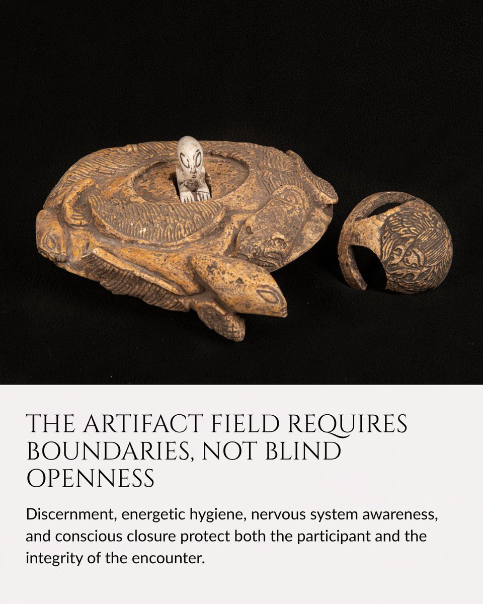 Artifact_Guard's tweet photo. Openness without discernment is vulnerability, not spiritual maturity. Artifact Guardians value grounding, boundaries, and clean session closure. Intensity isn't always truth. 🛡️

Do spiritual spaces need stronger conversations about boundaries? 

#ArtifactGuardians https://t.co/qDfzmVq73d