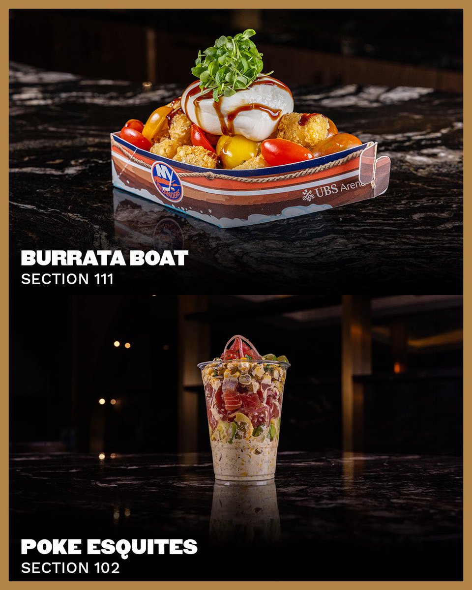 UBSArena's tweet photo. New season means a delicious new menu coming to @nyislanders games! ⁣
⁣
See you at the rink! 😋 https://t.co/gOalisnJKa