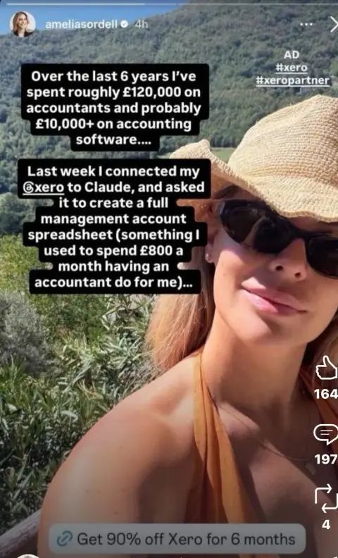 BlakeTOliver's tweet photo. Xero just spent a week apologizing to accountants after a sponsored Instagram post featured a UK entrepreneur bragging about saving hundreds of pounds a month by replacing her accountant with Xero and Claude AI.

Accountants noticed.

The backlash was so fierce that Xero pulled the ad and issued a public apology.

We dive into this fiasco on Ep 505 of The Accounting Podcast: https://t.co/m9k3fbFWWB