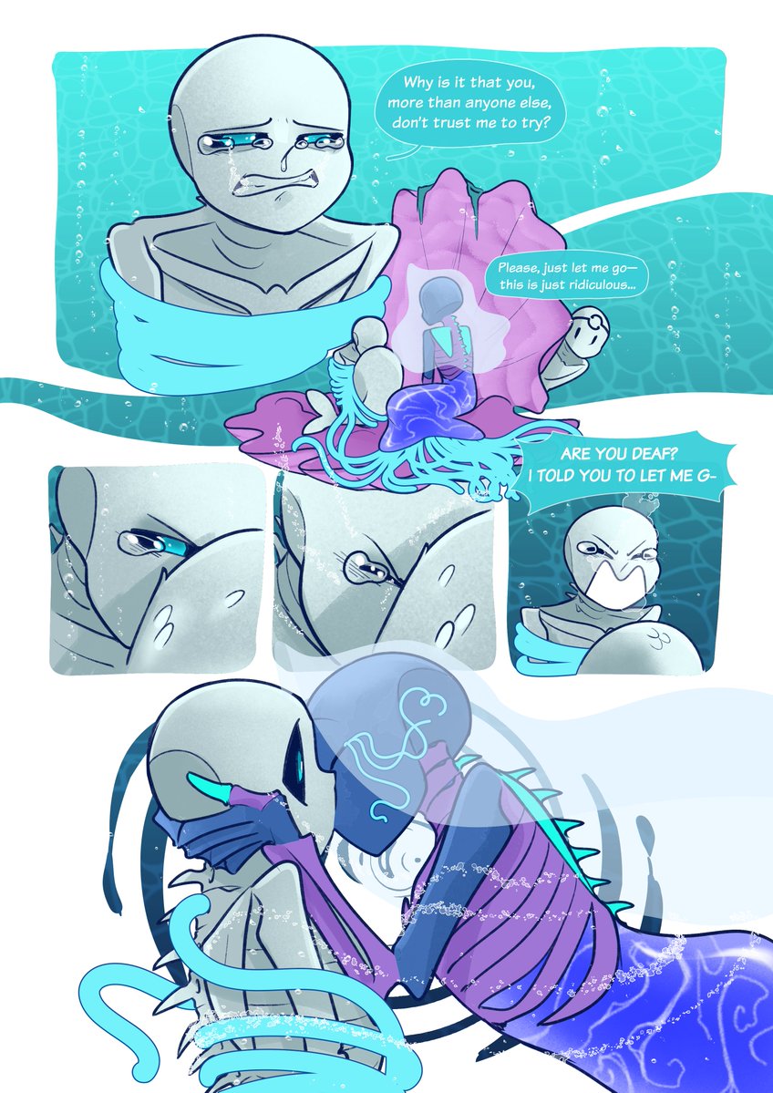 Lafillehonteuse's tweet photo. little comic for the mermay 🌊(12/??) https://t.co/185ja3u1lG