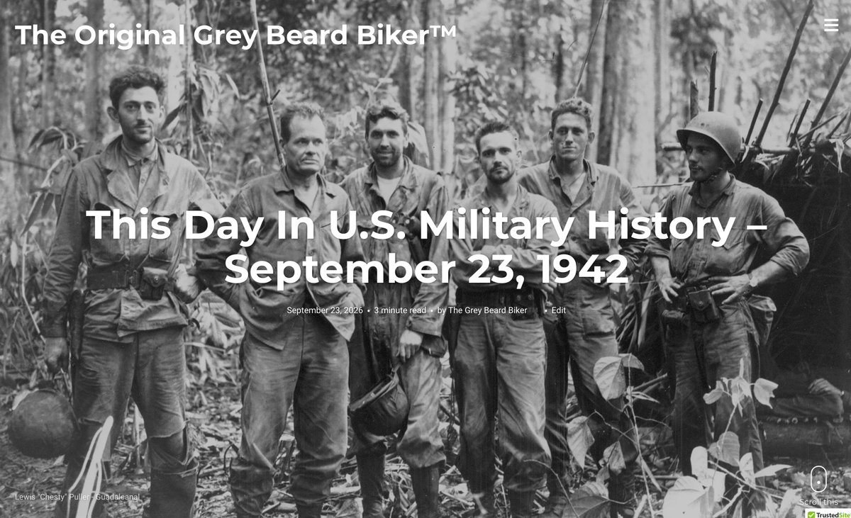 _rockytop_biker's tweet photo. This Day In U.S. Military History 🇺🇸🇺🇸🇺🇸
84 years ago today, a Marine Corps battalion commander took his troops on a patrol on a South Pacific island. This patrol would cement him as a legend - while exemplifying the Corps motto: Semper Fidelis! 🫡 🇺🇸 🫡

https://t.co/xdoNX0xobp