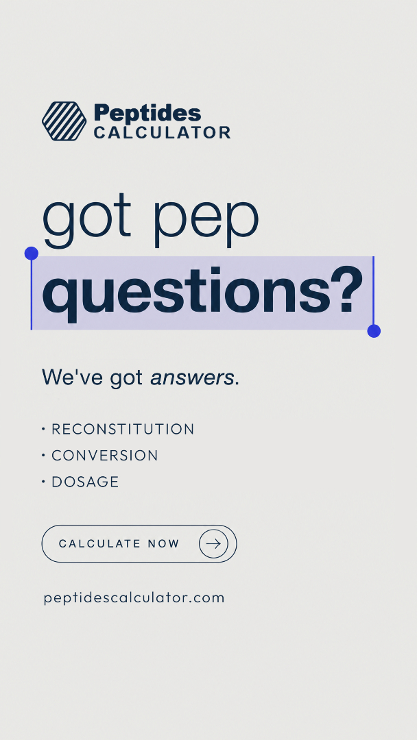 Peptides_Calc's tweet photo. Got questions? We’re here to help. Explore our Fitness &amp; Health section for more helpful insights! https://t.co/BwCJfwOQAr