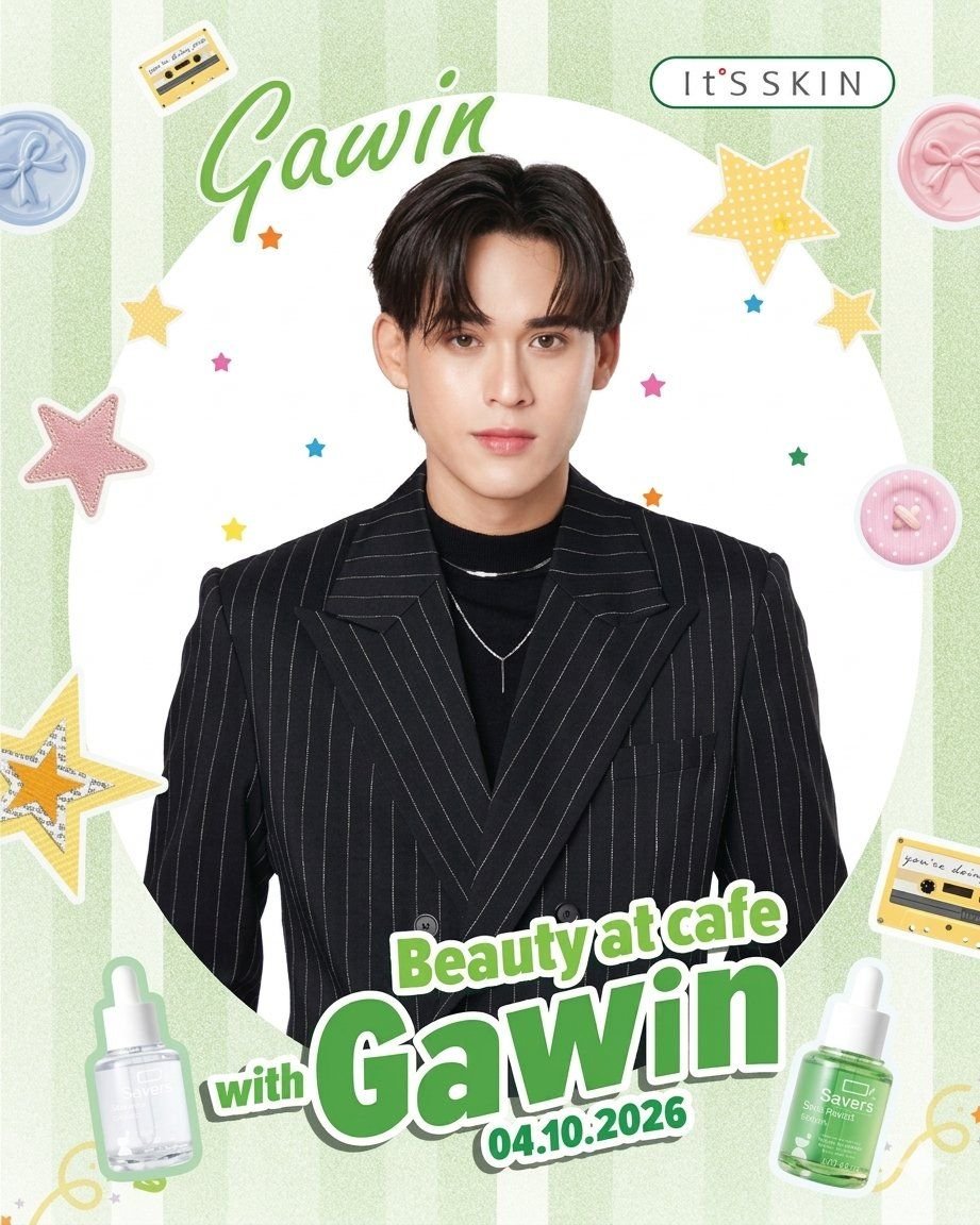 littlesmile4422's tweet photo. One more : 

🗓️ 4 OCT
💚 Gawin — Beauty at Cafe with Gawin (It’s Skin)
🐻 Guinzly — GMMTV Fanival Character Parade https://t.co/2DV72Bz8cS