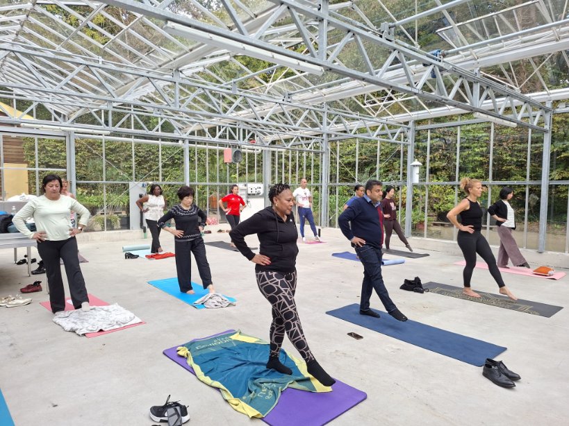 IndinNederlands's tweet photo. A rejuvenating yoga session was organized on 18 September 2026 at the ICJ premises by the Embassy of India🧘‍♂️

The participants were briefed about the yoga classes and cultural activities conducted by the Gandhi Center - the cultural wing of the Embassy. The Yoga session was conducted under the guidance of the Centre's Yoga Instructor , who took the attendees through a series of asanas and breathing exercises.
@MEAIndia @IndianDiplomacy @moayush @thegandhicentre @iccr_hq