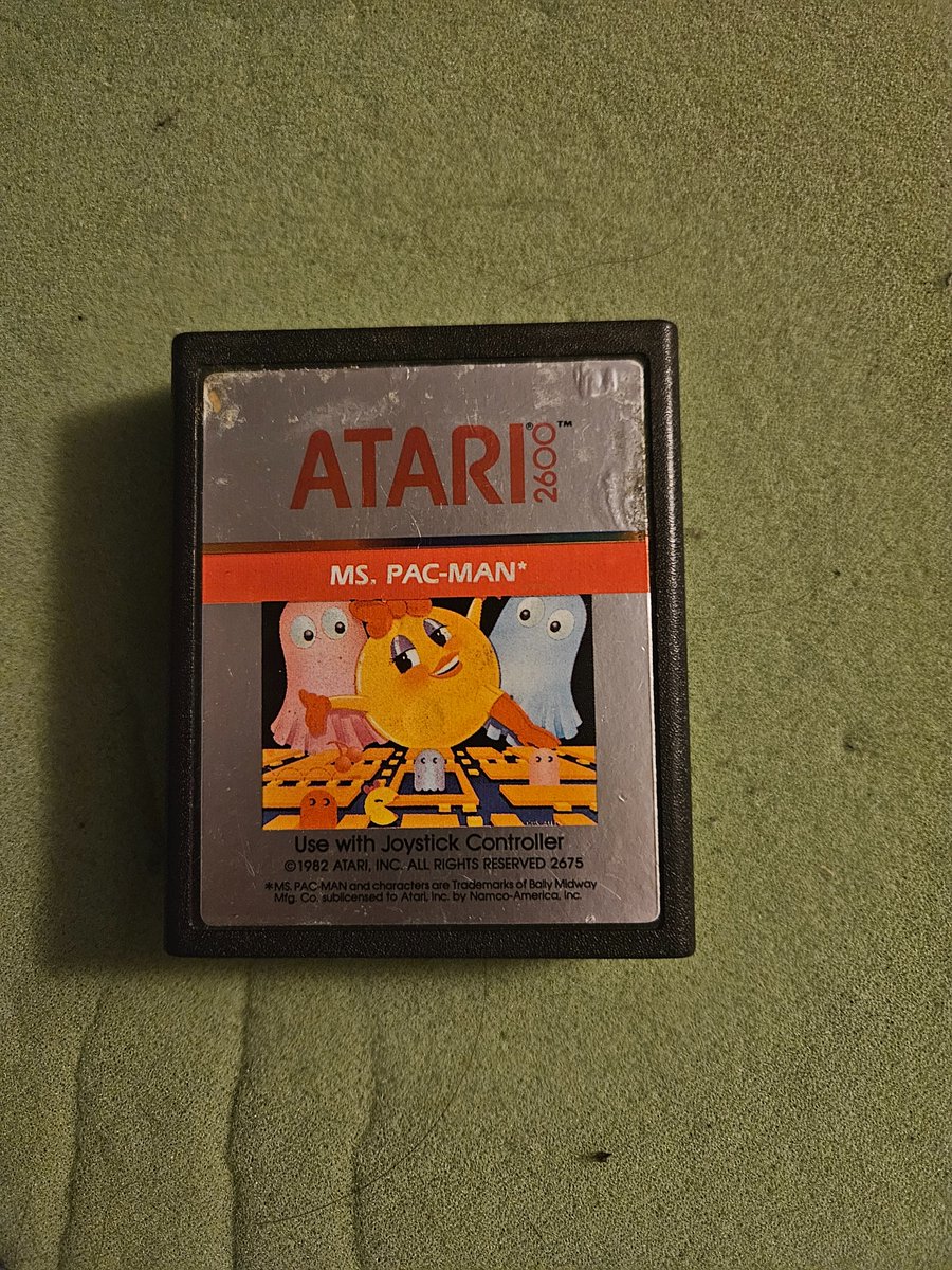 316Glock's tweet photo. Today in my Retro Collection, I'm showing off Ms. Pac-Man for the Atari 2600 released in 1983. This is the game that started gaming for me. I first played this on a "tabletop" arcade. I was even more excited to see it on the 2600. #MsPacMan #Atari2600 #MyRetroCollection https://t.co/shSvc6lVuw