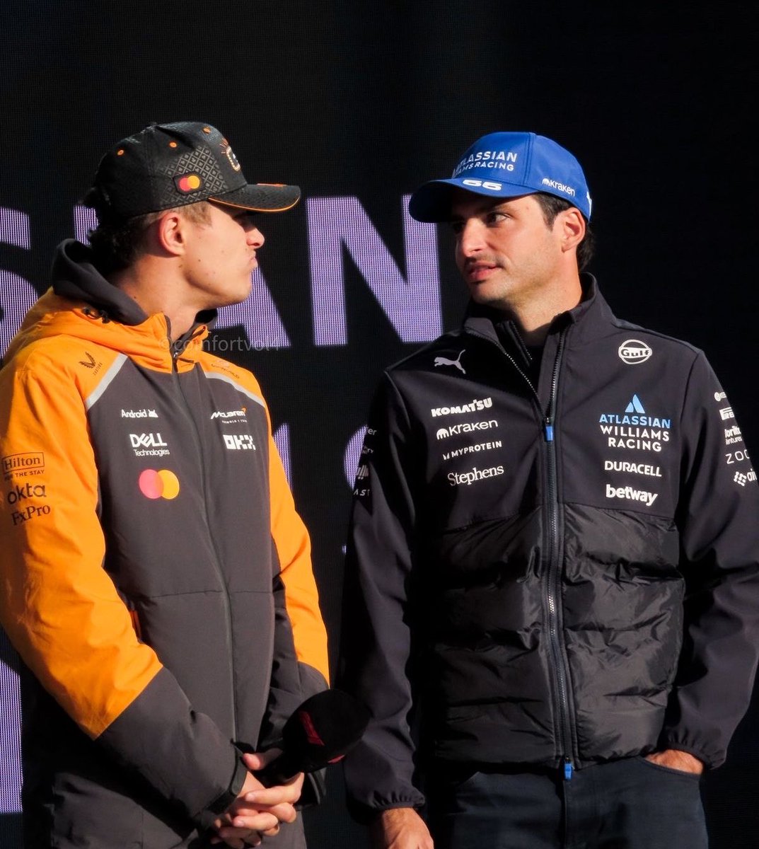 ln4norris's tweet photo. carlos on how unfair the current VSC rules are: 

"i think the VSC is very unfair. if it comes in at the perfect time for the driver in second place, giving them a free or ten-second faster pit stop while the leader is further ahead, it's unfair. the driver is having the perfect race, a great start and impeccable tyre management, and a yellow flag at the wrong time hands the win to another driver. if it happened to me, i would hate it."

"there should be a minimum time for which the vsc must stay out or the pitlane should be closed, something that doesn't drastically change the outcome of the race."

[automoto italy]