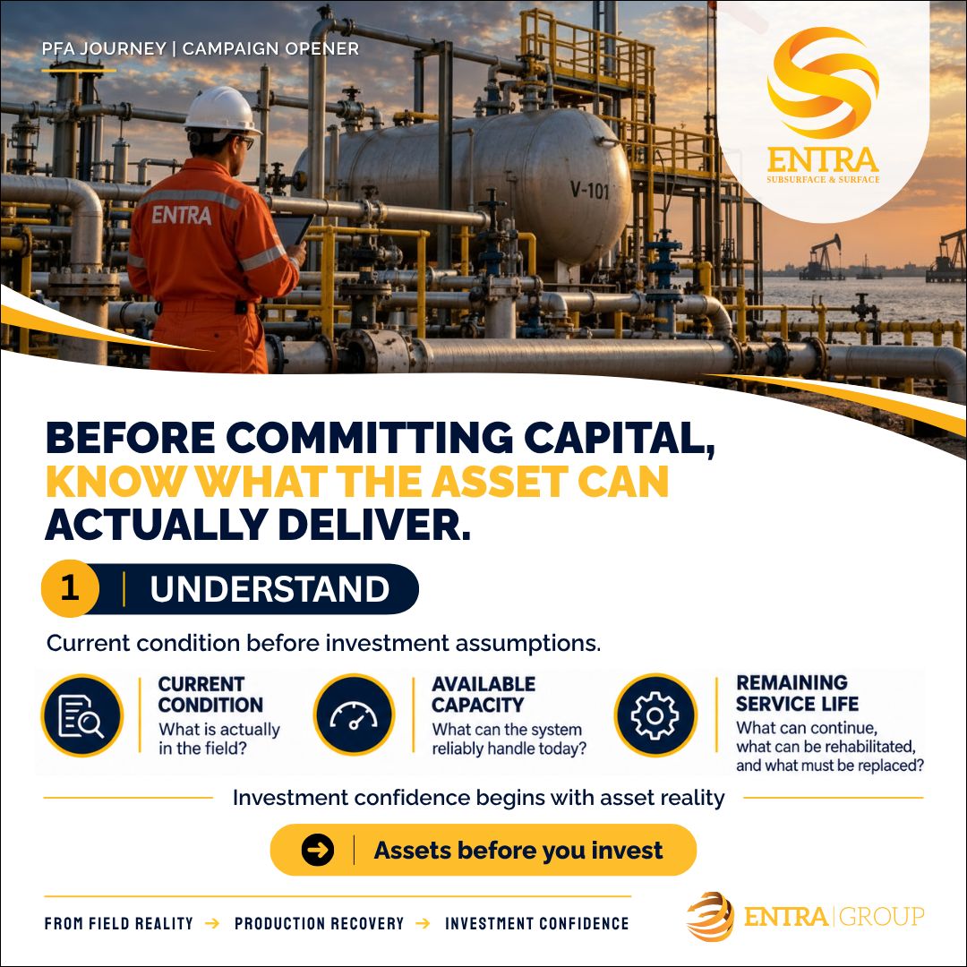EntraGroup's tweet photo. Before committing capital to a Venezuelan oil asset, know what is actually in the field: condition, functionality, integrity, available capacity and remaining service life. Investment confidence begins with asset reality.
#Venezuela #AssetIntegrity https://t.co/GlRJwprsyg