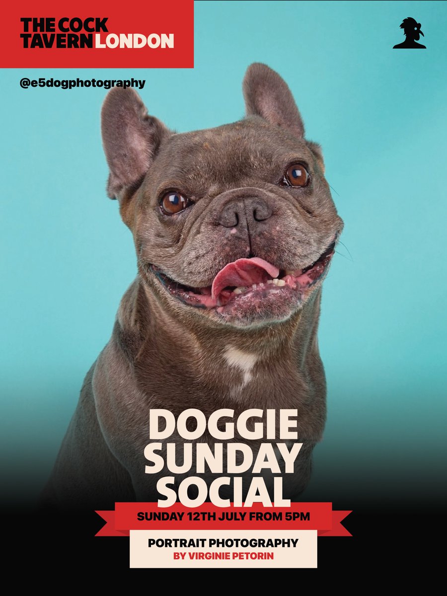 SunshineDenbhx's tweet photo. This Sunday, @e5dogphotography returns to our Doggie Sunday Social! Treat your pup to a professional portrait session by Virginie Petorin, capturing their personality in beautiful keepsake photos. Sunday, 12 July, from 5pm. Arrive early. 6 days to https://t.co/TgkI1LpUkp