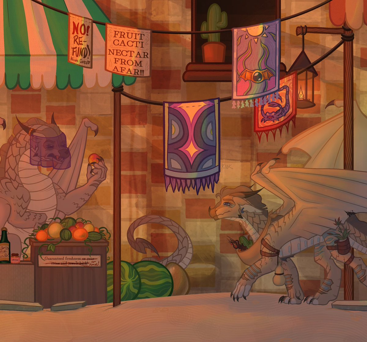 Meepmeep_rmk's tweet photo. My biggest art project of the year๐ im hella proud of this even if it aint perfect. Heres Sonora strolling through the city for some late day shopping.
#wingsoffire #wof #wofoc https://t.co/D0vDdA38jD