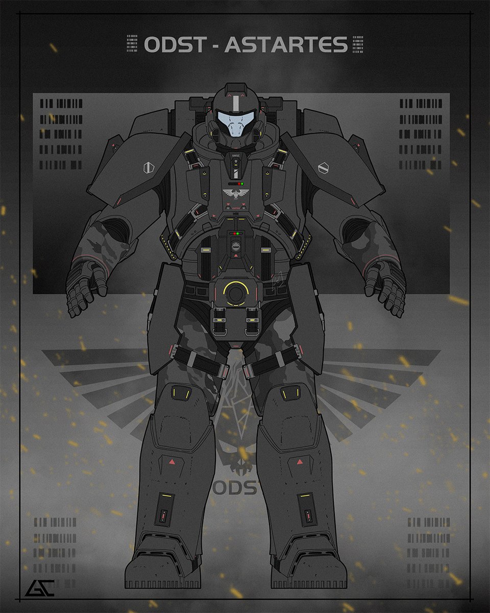 GC_Conceptart's tweet photo. And here we are, Folks!

HALO x W40K — ODST ASTARTES

I had to put my current work on hold after a pretty terrible flu, so I went back to an older project.

Fresh render. New orthographic views.

#Halo #Warhammer40K #NoAI https://t.co/1nVHUdxAbc