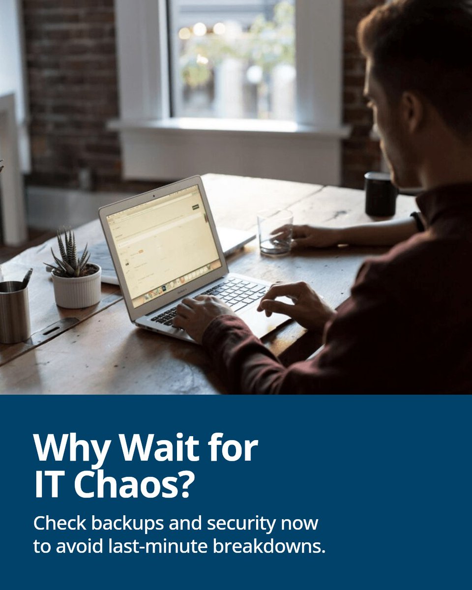 TSIFunnyGeek's tweet photo. Before fall gets busy, a proactive IT partner should check your backups, security patches, user access, and server health.

That’s how you catch small issues before they turn into Monday morning chaos.

No geek-speak. Just fewer surprises.

Schedule a  #leadership #Cloud https://t.co/U5qENx1bia