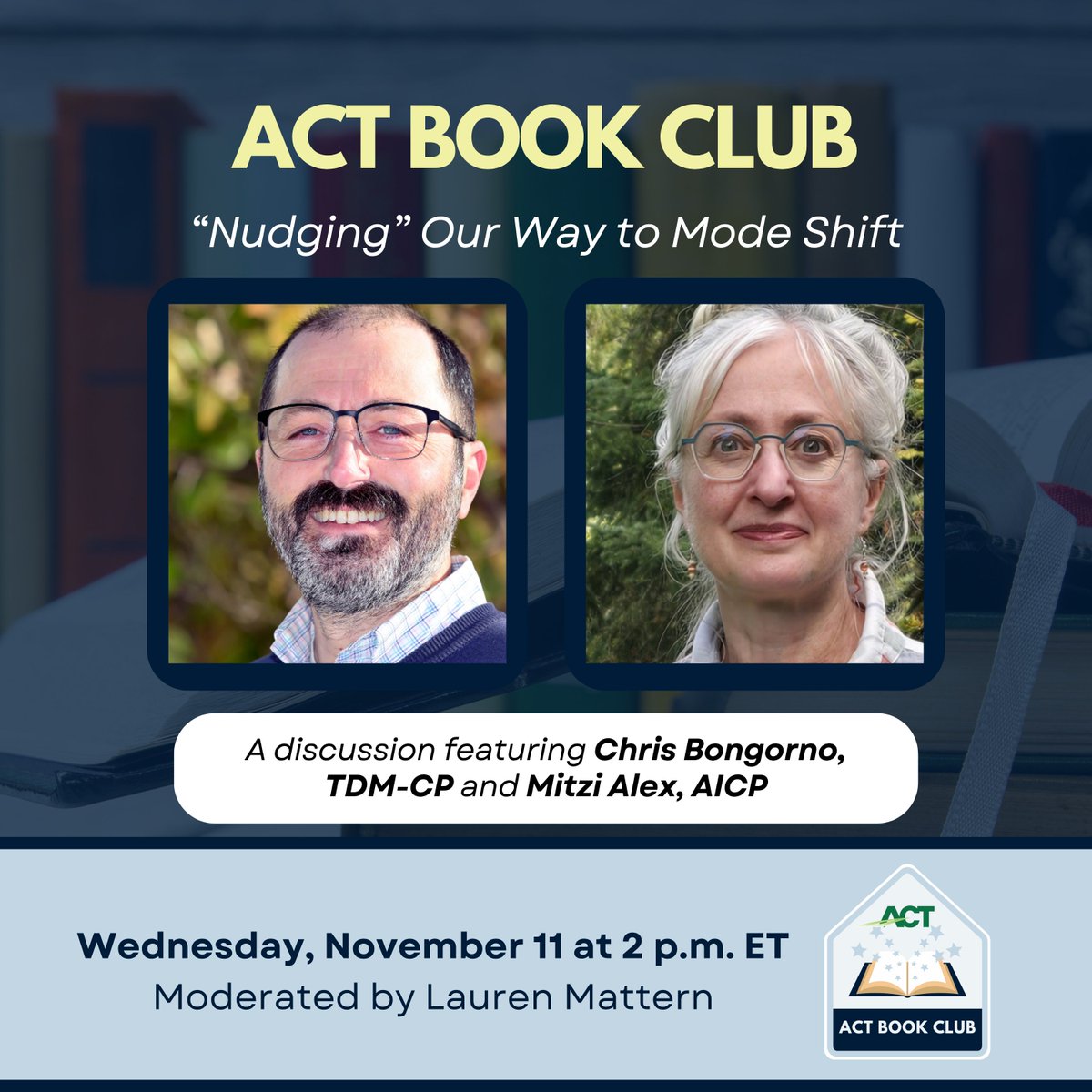 ACTNational's tweet photo. 📚 A new #ACTBookClub discussion has been added to the calendar! On Wednesday, November 11, we'll dive into Nudge: Improving Decisions About Health, Wealth, and Happiness.

Get the details and register here: https://t.co/vxOXmzcsZ3 https://t.co/VHvR3iFtYU