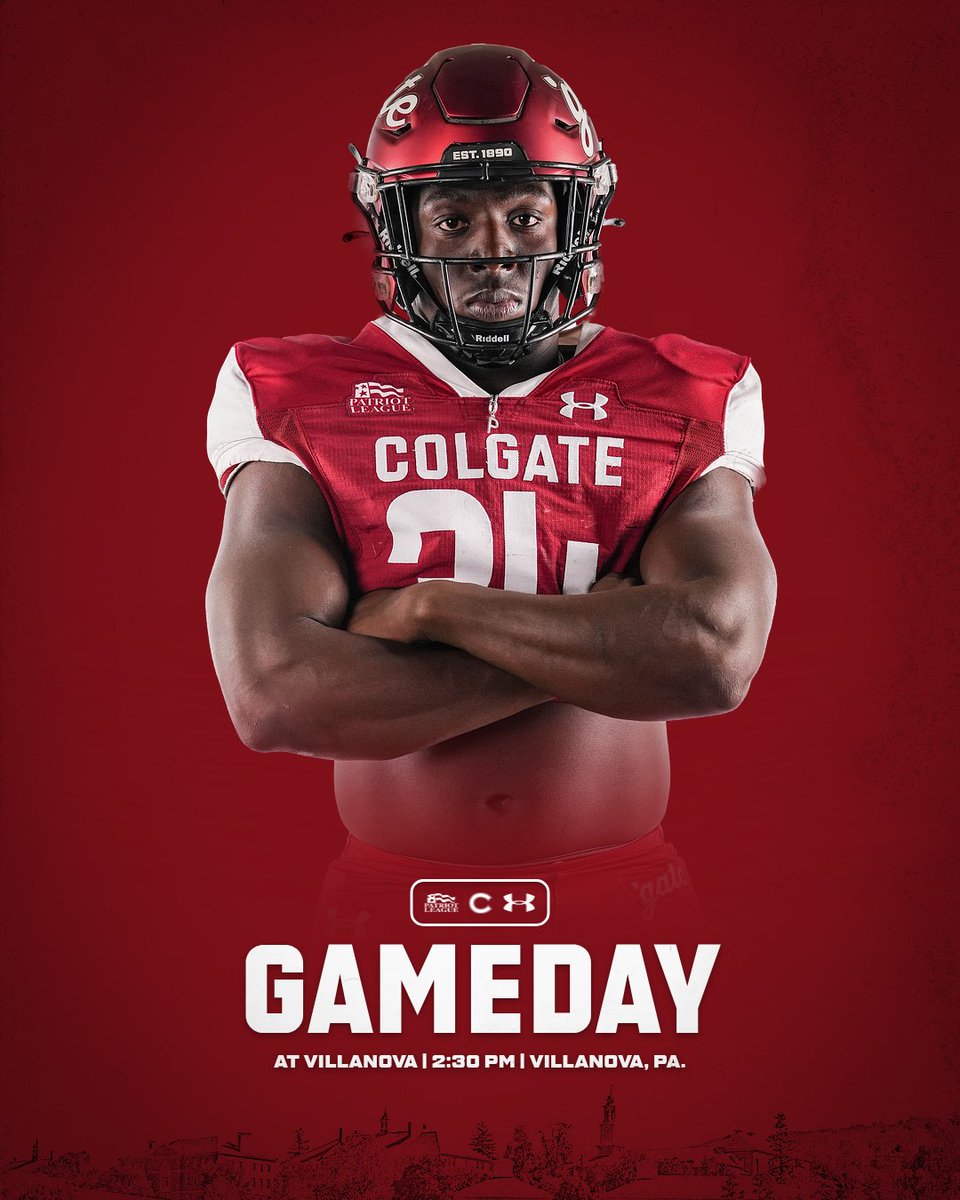 ColgateFB's tweet photo. 𝐀𝐧 𝐨𝐩𝐩𝐨𝐫𝐭𝐮𝐧𝐢𝐭𝐲 𝐚𝐰𝐚𝐢𝐭𝐬.

🆚 Villanova
🕝 2:30 PM
📺 ESPN+

#GoGate | #DrawTheLine https://t.co/wiUkc4A8xS