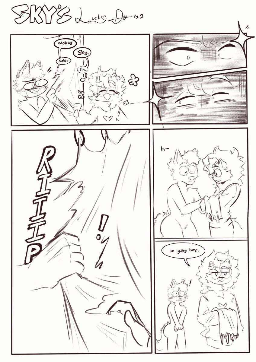 Doughy_Bakery's tweet photo. Sky’s Lucky Day!
Page 2

Sky (the wolf) is my oc
I do not own Mokka (the lion) https://t.co/aCc8bvrHOF