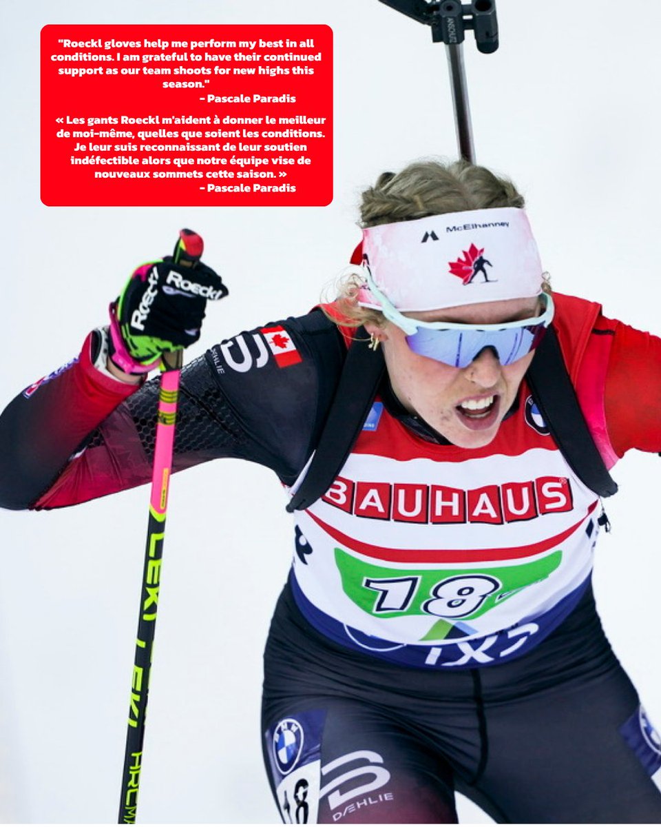 biathloncanada's tweet photo. Nous sommes fiers de notre partenariat avec Roeckl, qui permet d’offrir à nos athlètes des gants conçus pour garantir des performances optimales dans toutes les conditions météorologiques.
Merci de soutenir nos athlètes dans leur quête de l’excellence sur la scène internationale. https://t.co/30FkFkY5qz