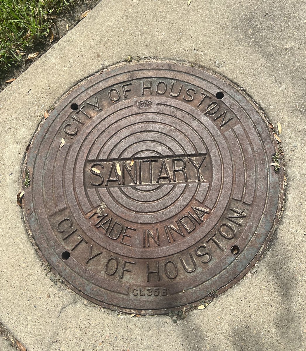 slocumfortexas's tweet photo. Can we not make our own manhole covers anymore?  

STOP EXPORTING MY TAX MONEY https://t.co/1ChbWEl3ig