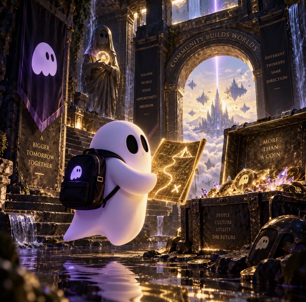 GhostiPhantom's tweet photo. Some follow the map. Ghosti’s here to find out where it leads. 👻🗺️ https://t.co/ZWNUX76hUJ