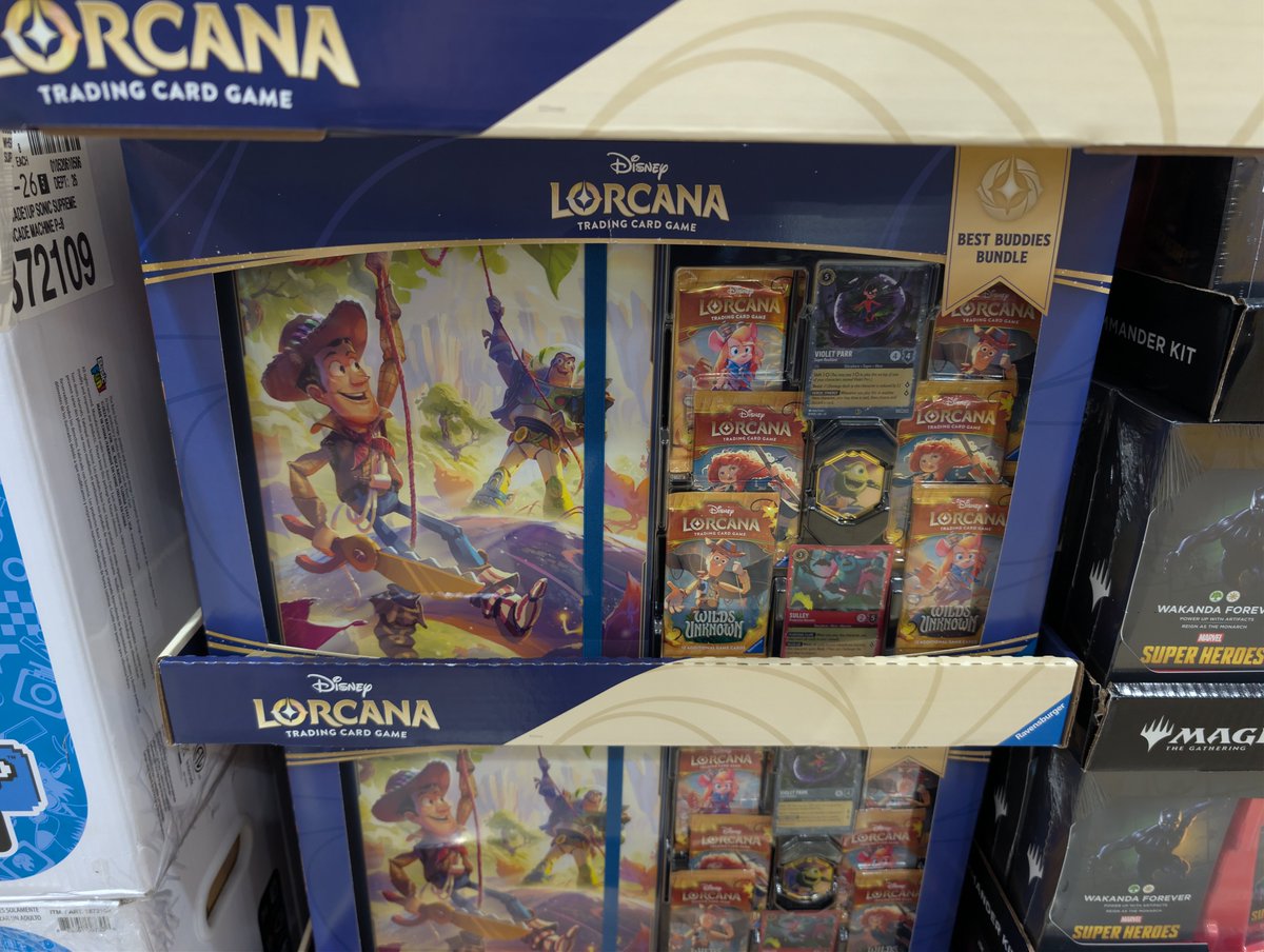 jasoninquires's tweet photo. The Costco Disney Lorcana bundle has arrived in Lancaster, PA.

Took a gamble and took a trip to check. Glad I did, eBay scalpers were going rampant already. 

There was a limit of two, which I was glad to see though! Hopefully it is tied to the membership.

#DisneyLorcana https://t.co/BYc0nMtjOj