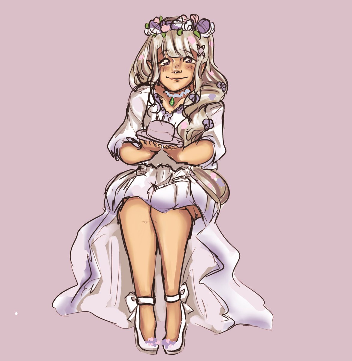 chrystaliism's tweet photo. very quick doodle for lia day :3 my little princess #rezero #エミリア生誕祭2026 https://t.co/Zfi56QbWfZ