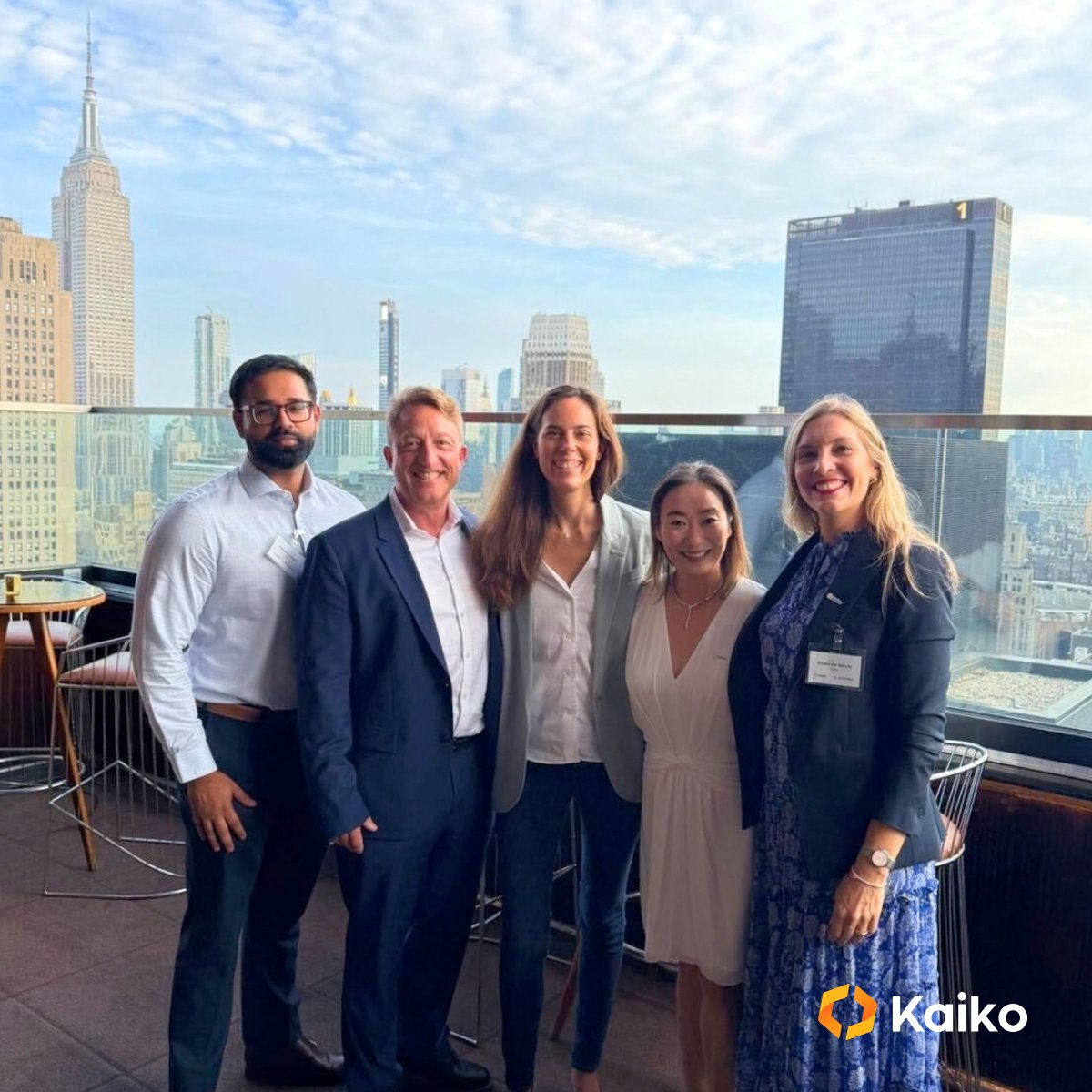 Amberdataio's tweet photo. Following Amberdata’s acquisition by Kaiko, we brought clients and partners together in New York for a Kaiko executive reception.

Thank you to everyone who joined us, and make sure to follow @kaikodata to keep up with all the latest news. https://t.co/X3tI0h5kFX