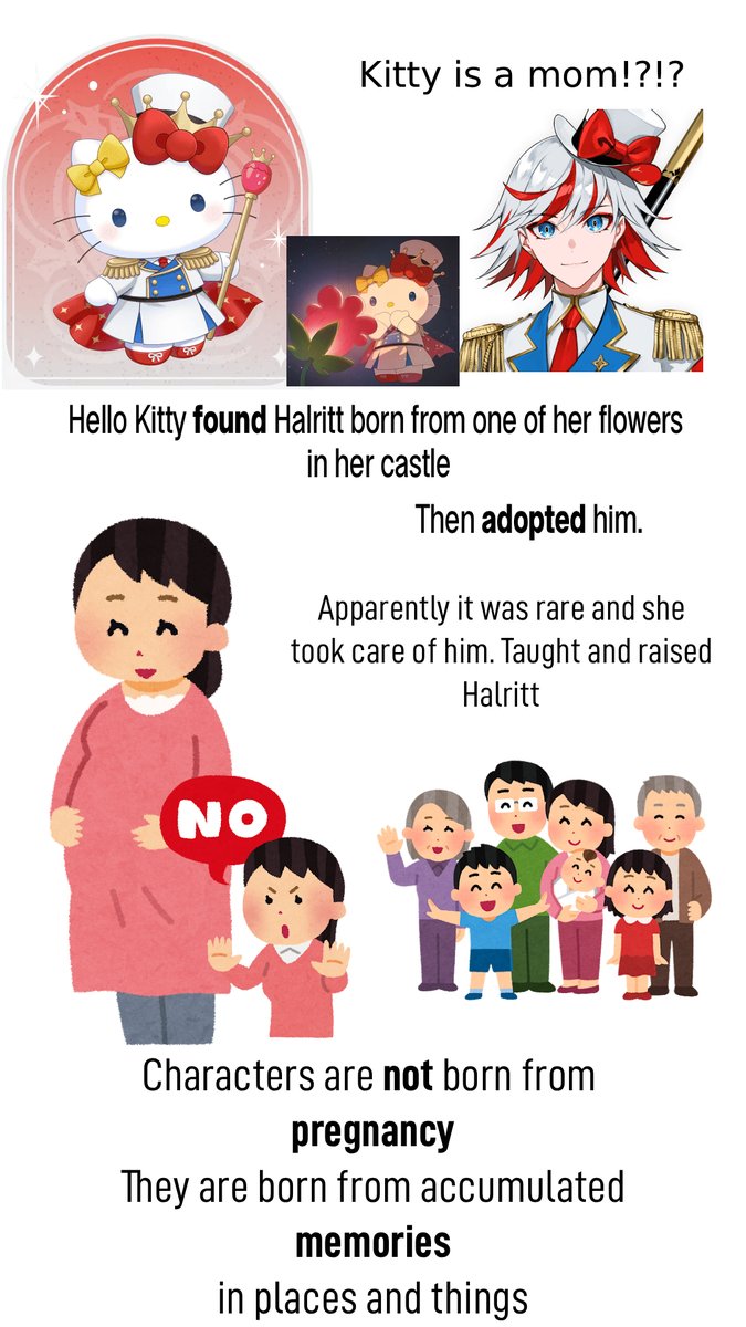 nunu_kita_'s tweet photo. Just in case someone is preoccupied about why she adopted him.

Fragaria Memories characters are born from accumulation of memories. Halritt was born from one of her flowers and she took care of him.

They have no bio parents. Families are made by adoption of who found them. https://t.co/5yoLOjDJwt