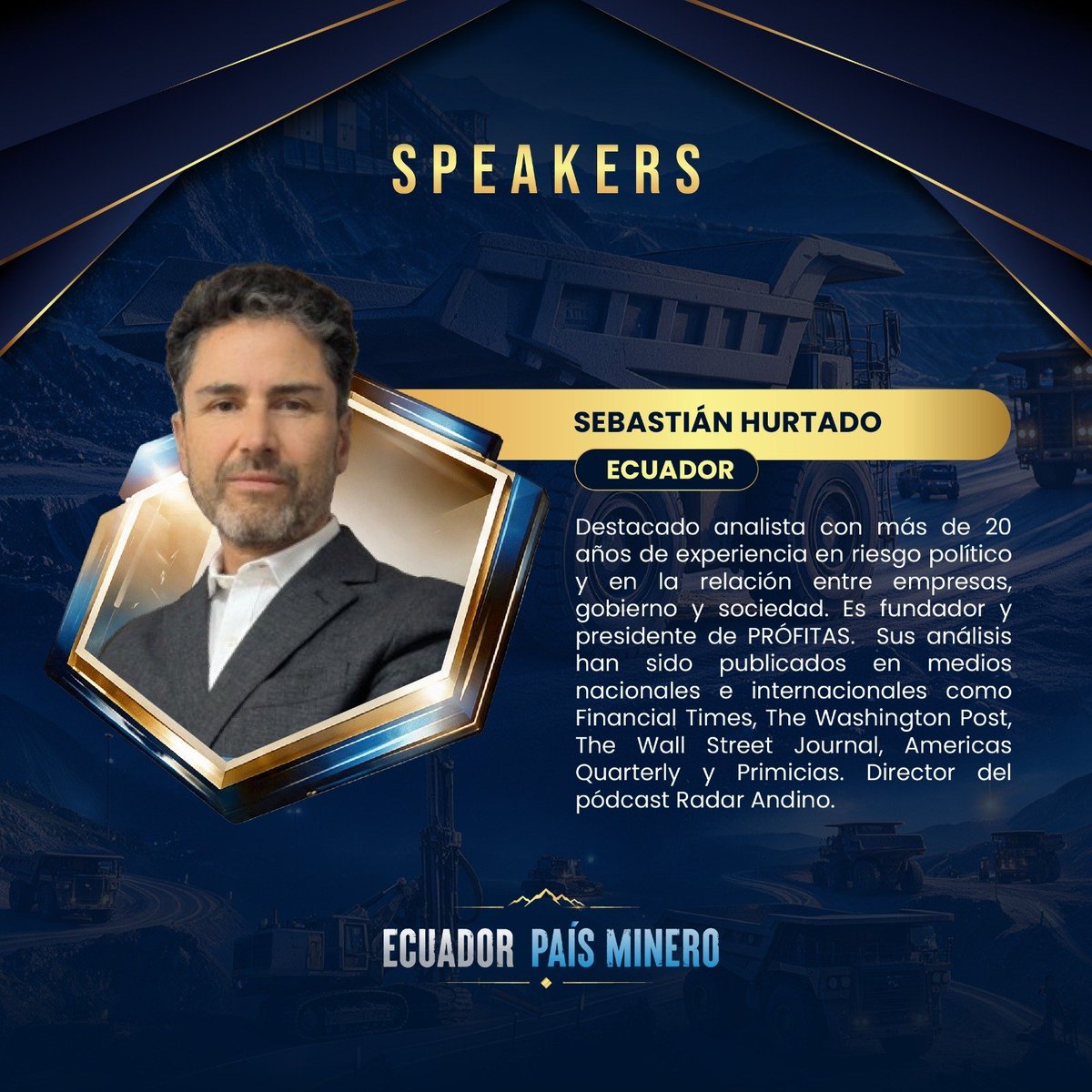 Tecnovoladuras_'s tweet photo. Conoce a parte de nuestros panelistas de ECUADOR, PAÍS MINERO 2026
Expertos nacionales e internacionales compartirán perspectivas sobre las oportunidades, inversión y desarrollo del sector minero en Ecuador.
📅 23 de octubre | Guayaquil
#EcuadorPaísMinero2026 #MineríaEcuador https://t.co/sFxKpwb9qj