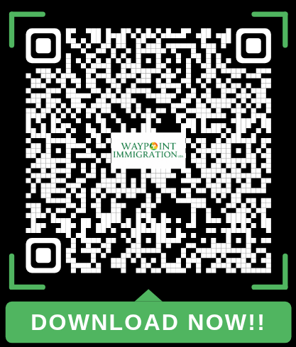 WaypointImmig's tweet photo. It’s official: the new Waypoint Immigration app is here! 🎉 Download now to get the immigration information, resources, and support you need to keep moving forward.

Open one of the QR codes below (IOS and Android) in your image app (or Google Lens) to download. https://t.co/h37FSv4KNt