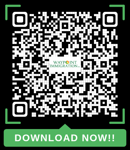 WaypointImmig's tweet photo. It’s official: the new Waypoint Immigration app is here! 🎉 Download now to get the immigration information, resources, and support you need to keep moving forward.

Open one of the QR codes below (IOS and Android) in your image app (or Google Lens) to download. https://t.co/h37FSv4KNt