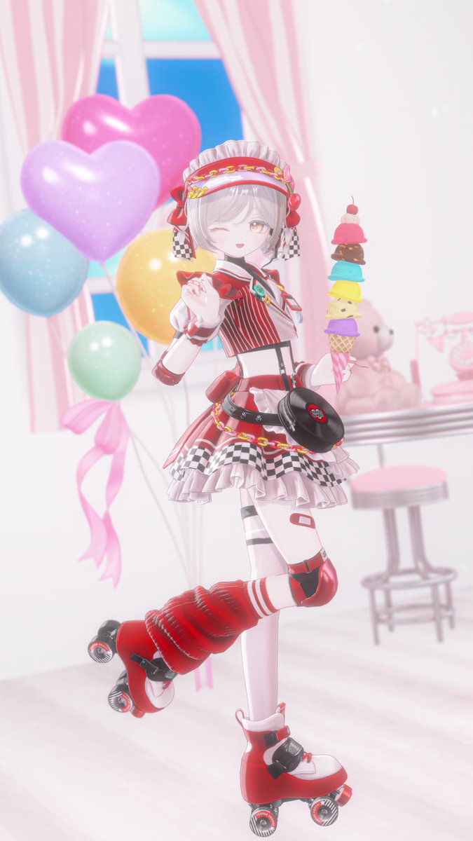suzuran0301_'s tweet photo. おはようございます！
 てんぱすおおもり 様の新作『CANDY POP DINER』をしらつめちゃんで着てみたよ❤️
カラバリ色々で迷っちゃうけど赤色を着てみたよ✨
#PR #てんぱすおおもり https://t.co/LVMxMpyrTv