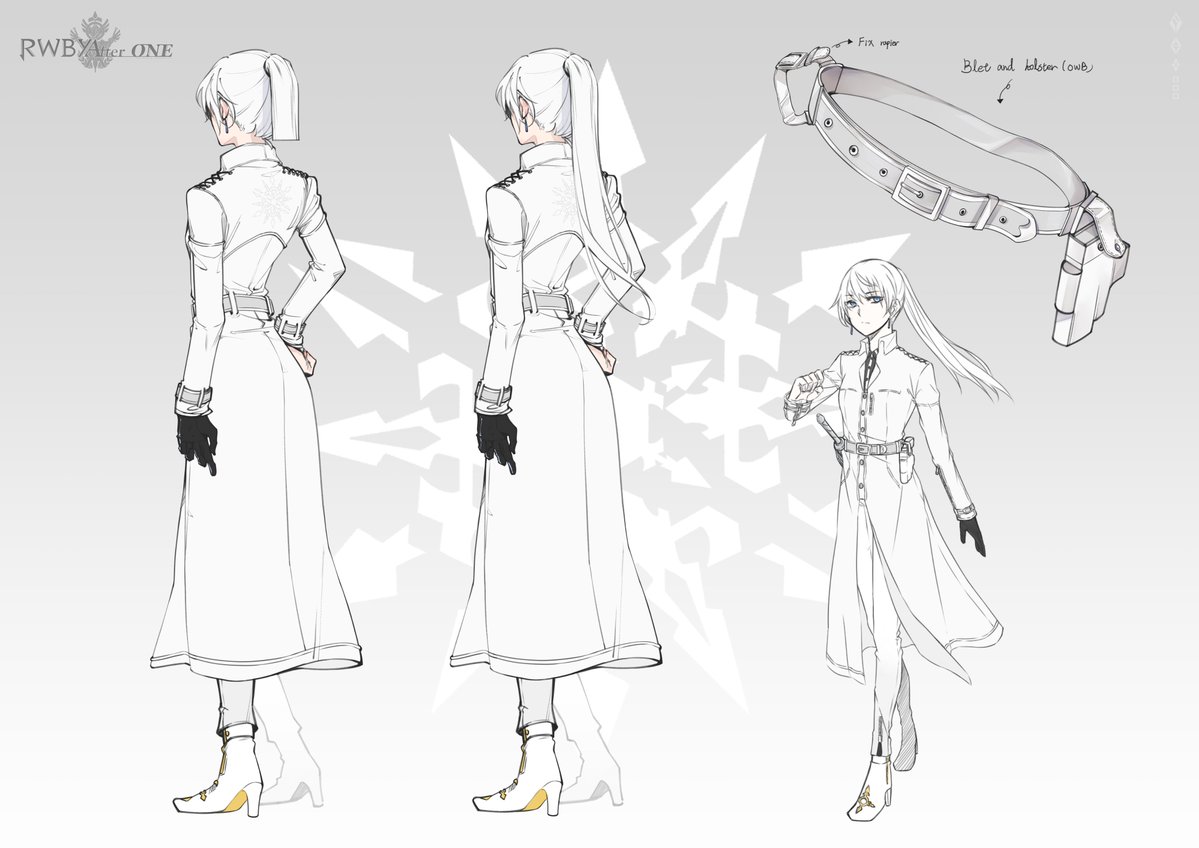 jindianjun000's tweet photo. Drawing back of AO Weiss first outfit design. ❄️
#RWBYAU_AfterONE https://t.co/0cAgxdLwsK