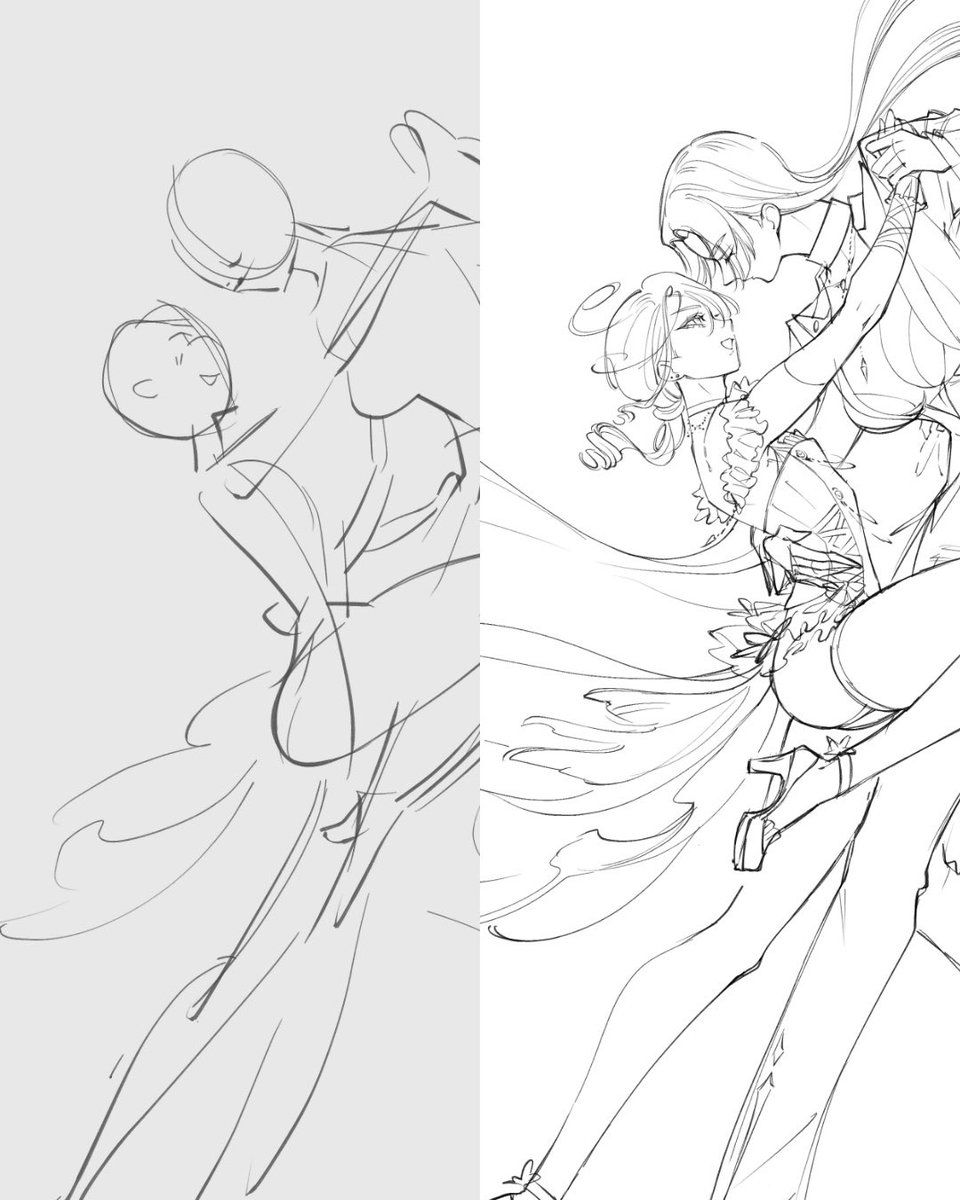 kiara7788's tweet photo. Just had to sketch this down #hismuseherblade https://t.co/0GnHbX6Q5o