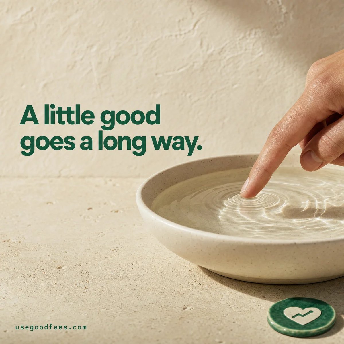 useGoodFees's tweet photo. Small acts. Ripples of good. 💚

https://t.co/QbZ8lixPIA https://t.co/rm4yrxis2p