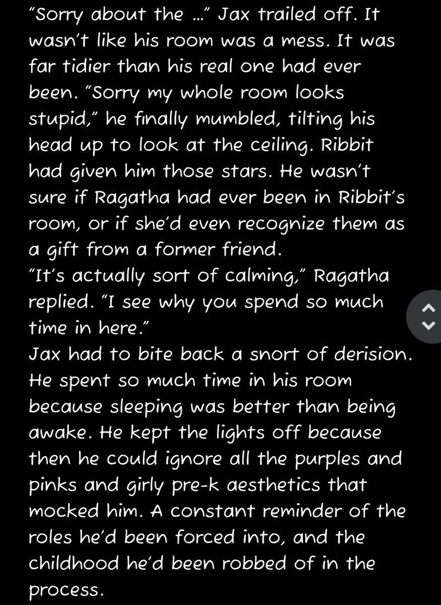 bunsmithing's tweet photo. I’ve had bits of the next chapter of Mutually Assured Destruction written for a while, which has meant lots of re-writes to bring the characterization into alignment.

Anyways. Here’s this. Try not to think too much about why Jax is suddenly our perspective character.

#tadc https://t.co/0qQgeKJ1ob