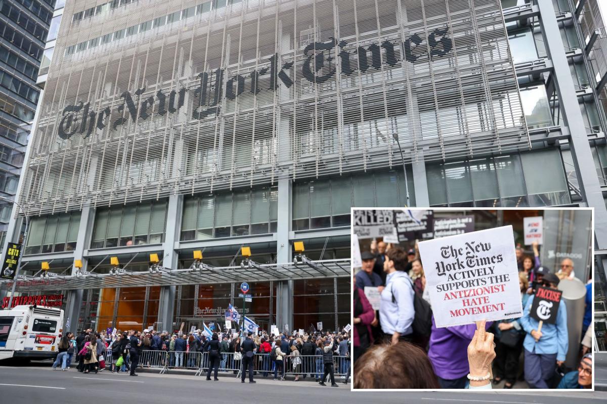nypost's tweet photo. NY Times sued by Florida pension fund over Israel coverage after whistleblower complaint https://t.co/JwuZwFof8M https://t.co/ZejAtgdsXy
