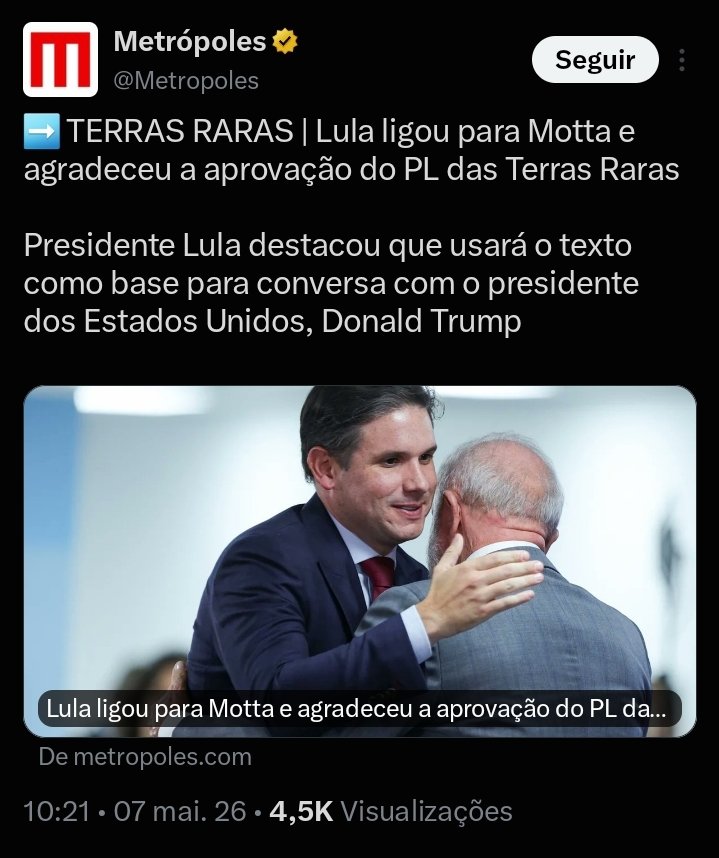 TimeBonoro_'s tweet photo. Ainnnnnnn o Frávio vai entregar nossas terras raras para os estadunidenses... https://t.co/LqugfiVTld