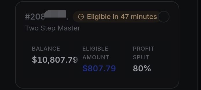 irshaayy's tweet photo. Wow!
I am eligible for second payout with @fundingpips 🤠 https://t.co/thqY556lsy