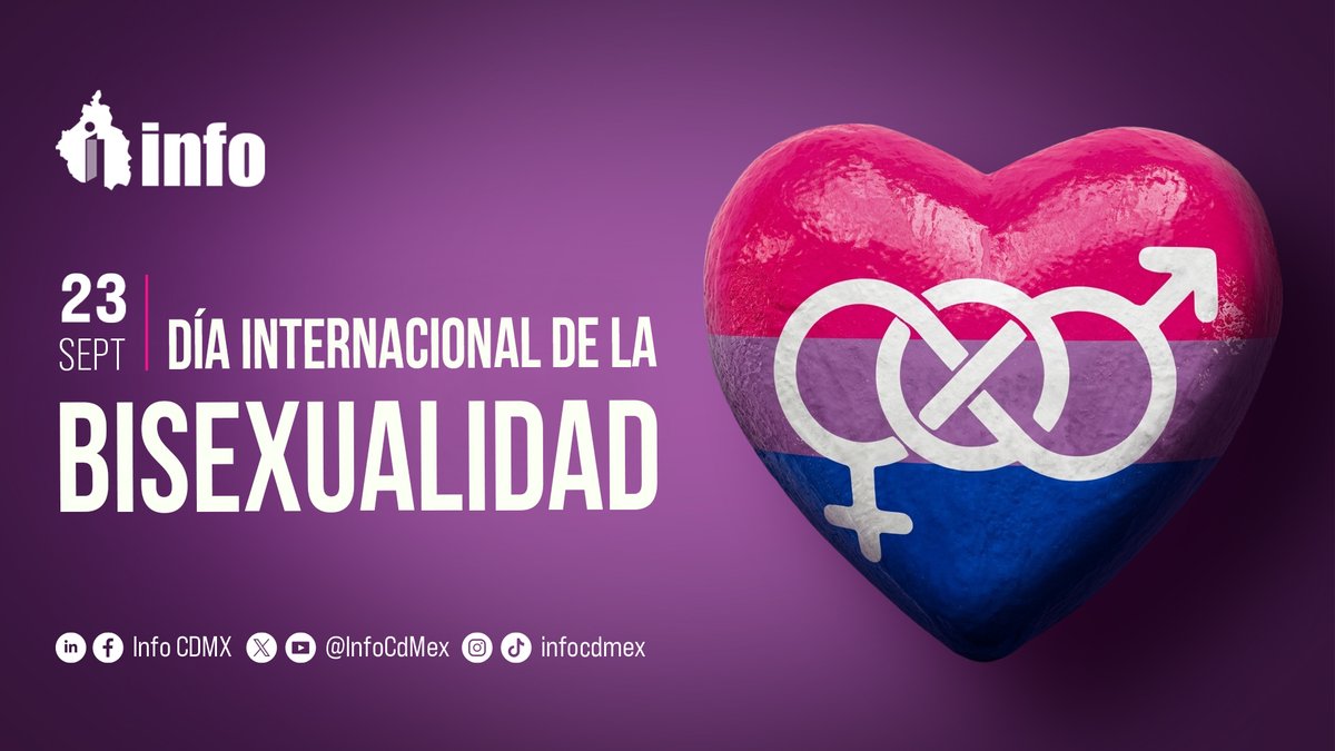 InfoCdMex's tweet photo. 💗💜💙 Día Internacional de la Bisexualidad

Reconocemos y visibilizamos a las poblaciones sexodiversas, reafirmando la importancia de construir una sociedad libre de prejuicios y discriminación.

Desde el #INFOCDMX promovemos el respeto a los derechos humanos, la inclusión y la igualdad para todas las personas.