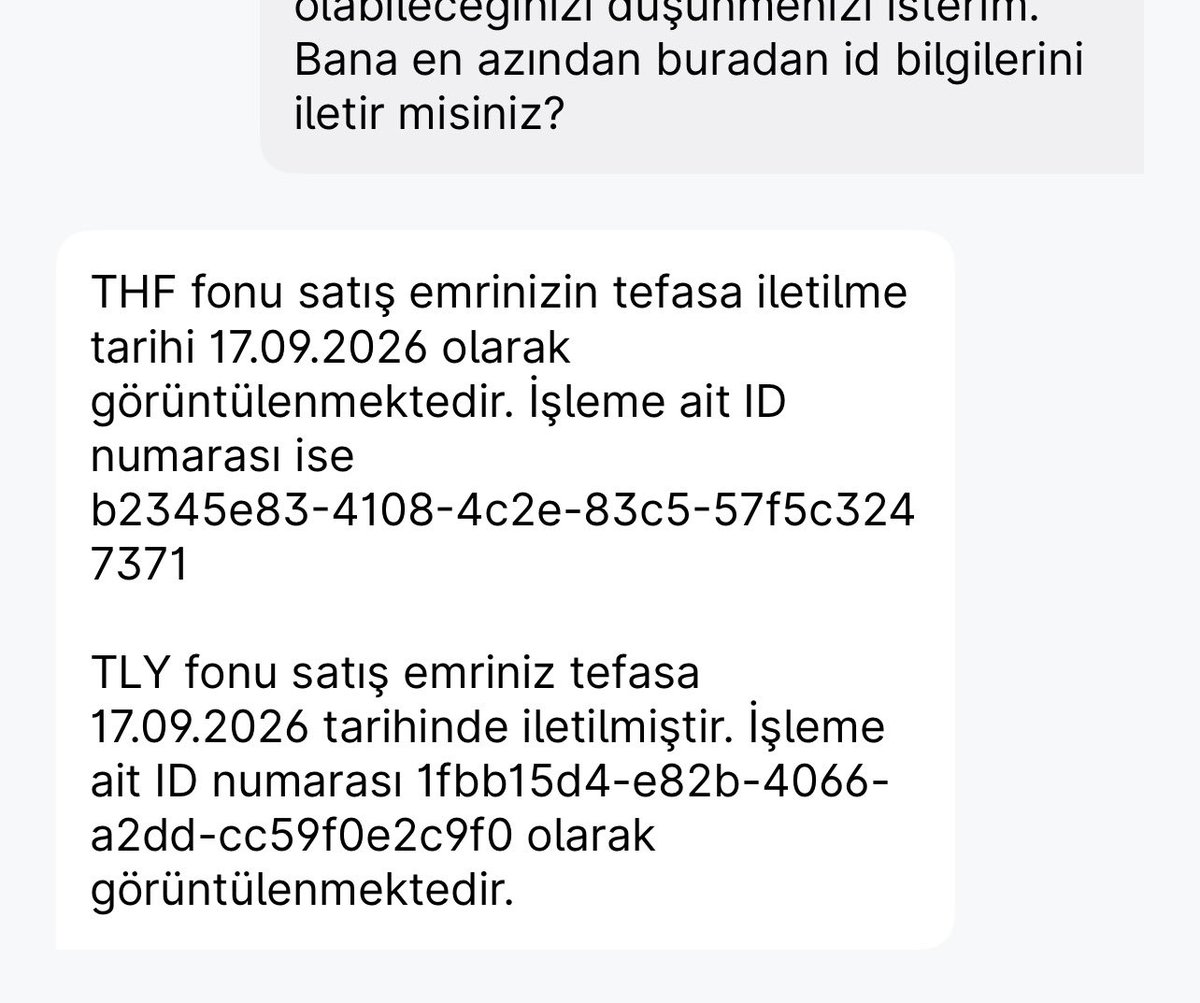 HakanMertE91971's tweet photo. 17 eylül 13.30 öncesinde verdiğim iptal emirlerin tefas’a iletildiğini aracı kurumdan teyit ettim. Id’leri aldım. Logları ise mailden gönderecekler.

Arkadaşlar loglarınızı mutlaka alın ve pes etmeyin. İptal edilen emirler işleme alınmalıdır! Yayalım lütfen🙏 #thf #tly #tera #fon https://t.co/yKJ9yPxw8q