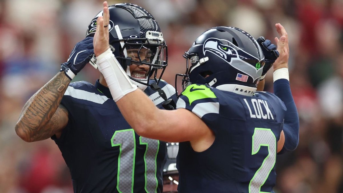 SleeperNFL's tweet photo. SleeperNFL Week 3 Power Rankings:

1 - Seattle Seahawks
2 - San Francisco 49ers
3 - Los Angeles Rams
4 - Buffalo Bills
5 - Kansas City Chiefs
6 - Cincinnati Bengals 
7 - Baltimore Ravens
8 - Minnesota Vikings
9 - Detroit Lions
10 - Jacksonville Jaguars https://t.co/HkJZhEP0X4
