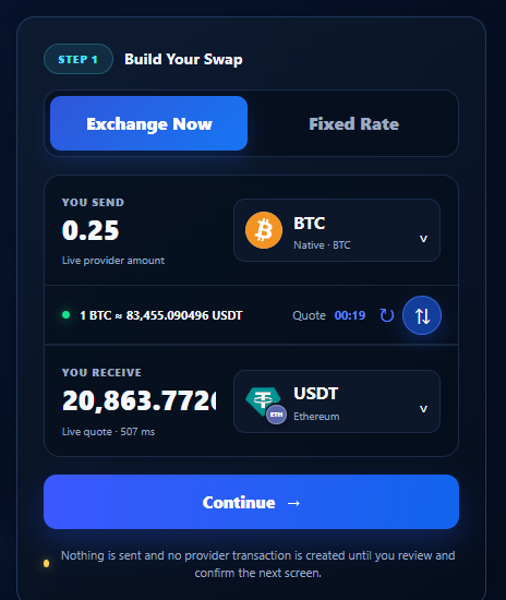 EquityPay_Org's tweet photo. ⚡️ #Exolix API is now live on #EZSwap, bringing our swap infrastructure into its non-custodial crypto interface.

From asset selection and rates to transaction creation and tracking, users can manage the swap flow through EZSwap without unnecessary account steps.

$EZSwap $eqpay

https://t.co/VxLAZnOxOL